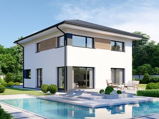 Fertighaus Park 152W von Danwood - Österreich Schlüsselfertig ab 325900€, Stadtvilla Außenansicht 1