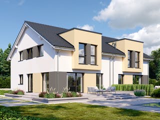 Fertighaus Partner 150 von Danwood - Österreich Schlüsselfertig ab 318100€, Satteldach-Klassiker Außenansicht 1
