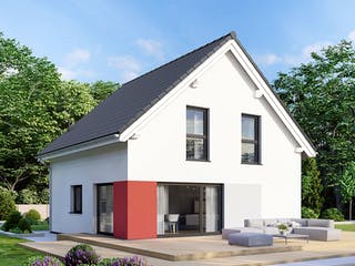 Fertighaus Point 110 von Danwood - Österreich Schlüsselfertig ab 246000€, Satteldach-Klassiker Außenansicht 1
