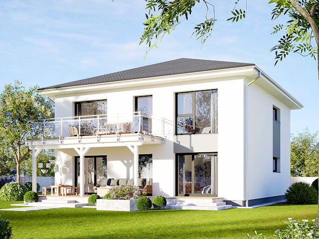 Fertighaus Plus 204 von Danwood Schlüsselfertig ab 477400€, Stadtvilla Außenansicht 1