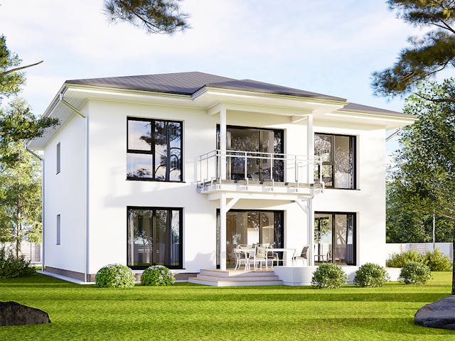 Fertighaus Plus 228 von Danwood Schlüsselfertig ab 519500€, Stadtvilla Außenansicht 1 Fertighaus Plus 228 von Danwood Schlüsselfertig ab 519500€, Stadtvilla Außenansicht 1