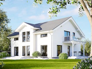 Fertighaus Plus 232 von Danwood Schlüsselfertig ab 524600€, Satteldach-Klassiker Außenansicht 1