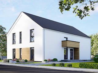 Fertighaus Plus 270 von Danwood Schlüsselfertig ab 568000€, Satteldach-Klassiker Außenansicht 2
