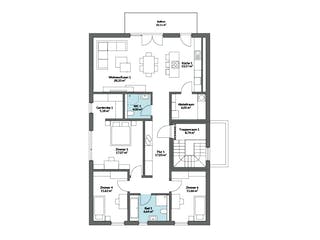 Fertighaus Plus 270 von Danwood Schlüsselfertig ab 568000€, Satteldach-Klassiker Grundriss 2
