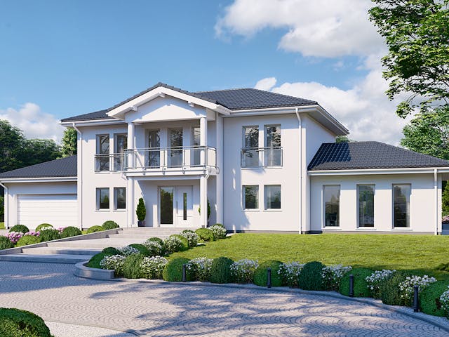 Fertighaus Classic 266 von Danwood Schlüsselfertig ab 537800€, Stadtvilla Außenansicht 1