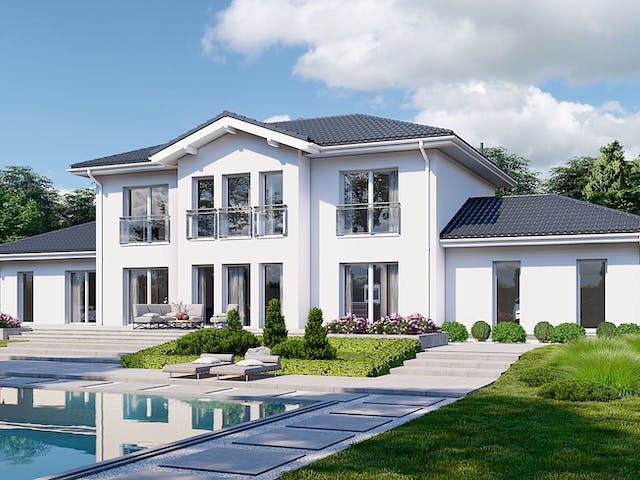 Fertighaus Classic 266 von Danwood Schlüsselfertig ab 565600€, Stadtvilla Außenansicht 2