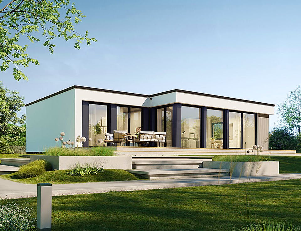 Fertighaus Next 110 F von Danwood - NEXT by Danwood Schlüsselfertig ab 370900€, Bungalow Außenansicht 2