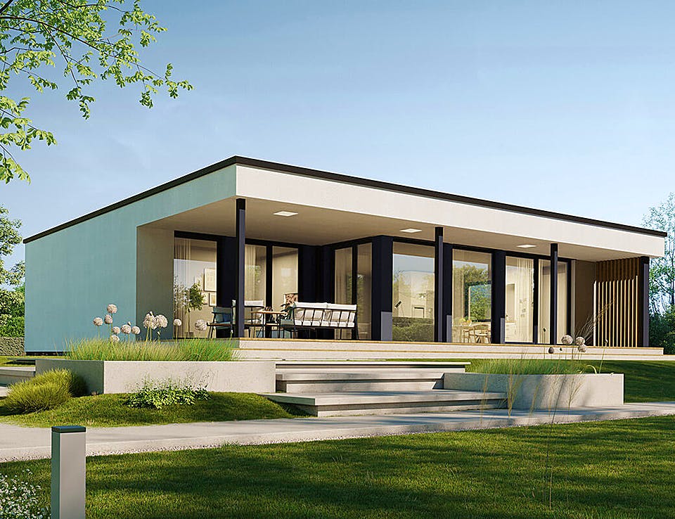 Fertighaus Next 110 FT von Danwood - NEXT by Danwood Schlüsselfertig ab 397600€, Bungalow Außenansicht 1