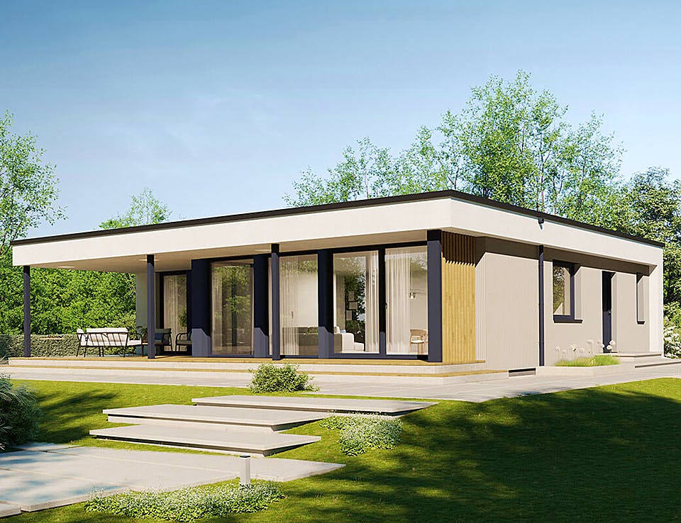 Fertighaus Next 110 FT von Danwood - NEXT by Danwood Schlüsselfertig ab 397600€, Bungalow Außenansicht 2