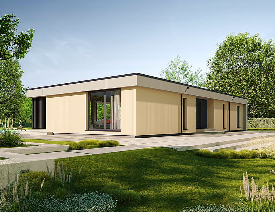 Fertighaus Next 140 FT von Danwood - NEXT by Danwood Schlüsselfertig ab 488200€, Bungalow Außenansicht 1