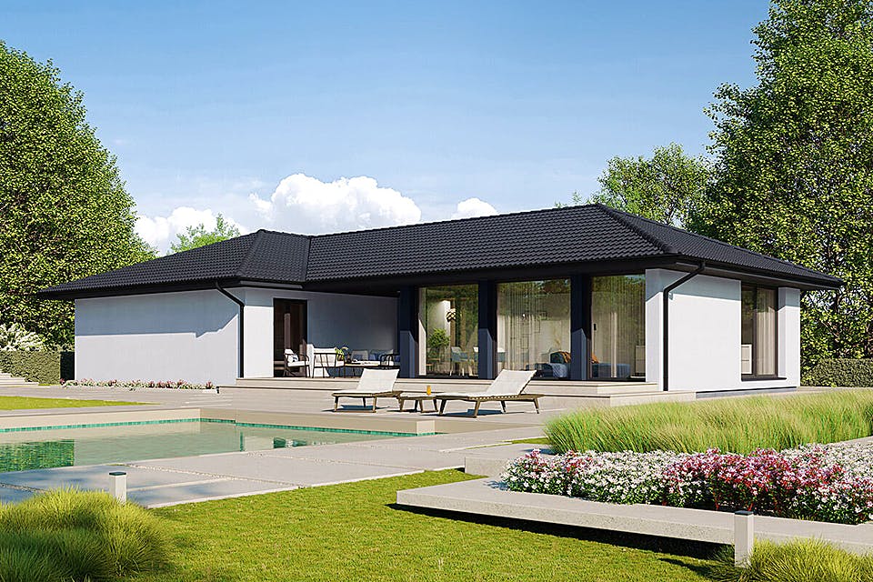 Fertighaus Next 140 W von Danwood - NEXT by Danwood Schlüsselfertig ab 476600€, Bungalow Außenansicht 2