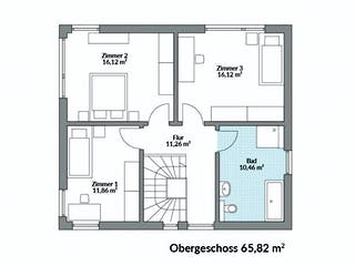 Fertighaus Park 133W von Danwood Schlüsselfertig ab 285200€, Stadtvilla Grundriss 2