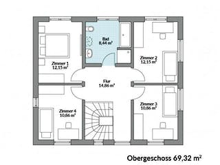 Fertighaus Park 140.1W von Danwood Schlüsselfertig ab 298400€, Stadtvilla Grundriss 2