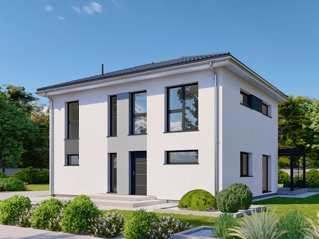 Fertighaus Park 150.1W von Danwood Schlüsselfertig ab 324700€, Stadtvilla Außenansicht 2