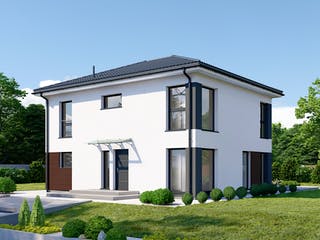 Fertighaus Park 151.1W von Danwood Schlüsselfertig ab 311100€, Stadtvilla Außenansicht 2