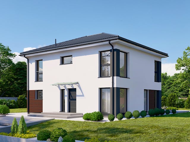 Fertighaus Park 151.1W von Danwood Schlüsselfertig ab 327000€, Stadtvilla Außenansicht 2