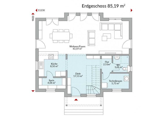 Fertighaus Park 167W von Danwood Schlüsselfertig ab 349500€, Stadtvilla Grundriss 1 Fertighaus Park 167W von Danwood Schlüsselfertig ab 349500€, Stadtvilla Grundriss 1