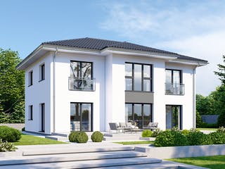 Fertighaus Park 196W von Danwood Schlüsselfertig ab 380600€, Stadtvilla Außenansicht 1