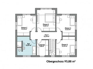 Fertighaus Park 196W von Danwood Schlüsselfertig ab 380600€, Stadtvilla Grundriss 2