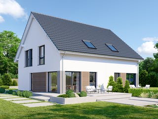 Fertighaus Partner 108 von Danwood Schlüsselfertig ab 248400€, Satteldach-Klassiker Außenansicht 2