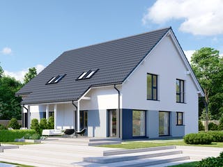 Fertighaus Partner 121 von Danwood Schlüsselfertig ab 271400€, Satteldach-Klassiker Außenansicht 2