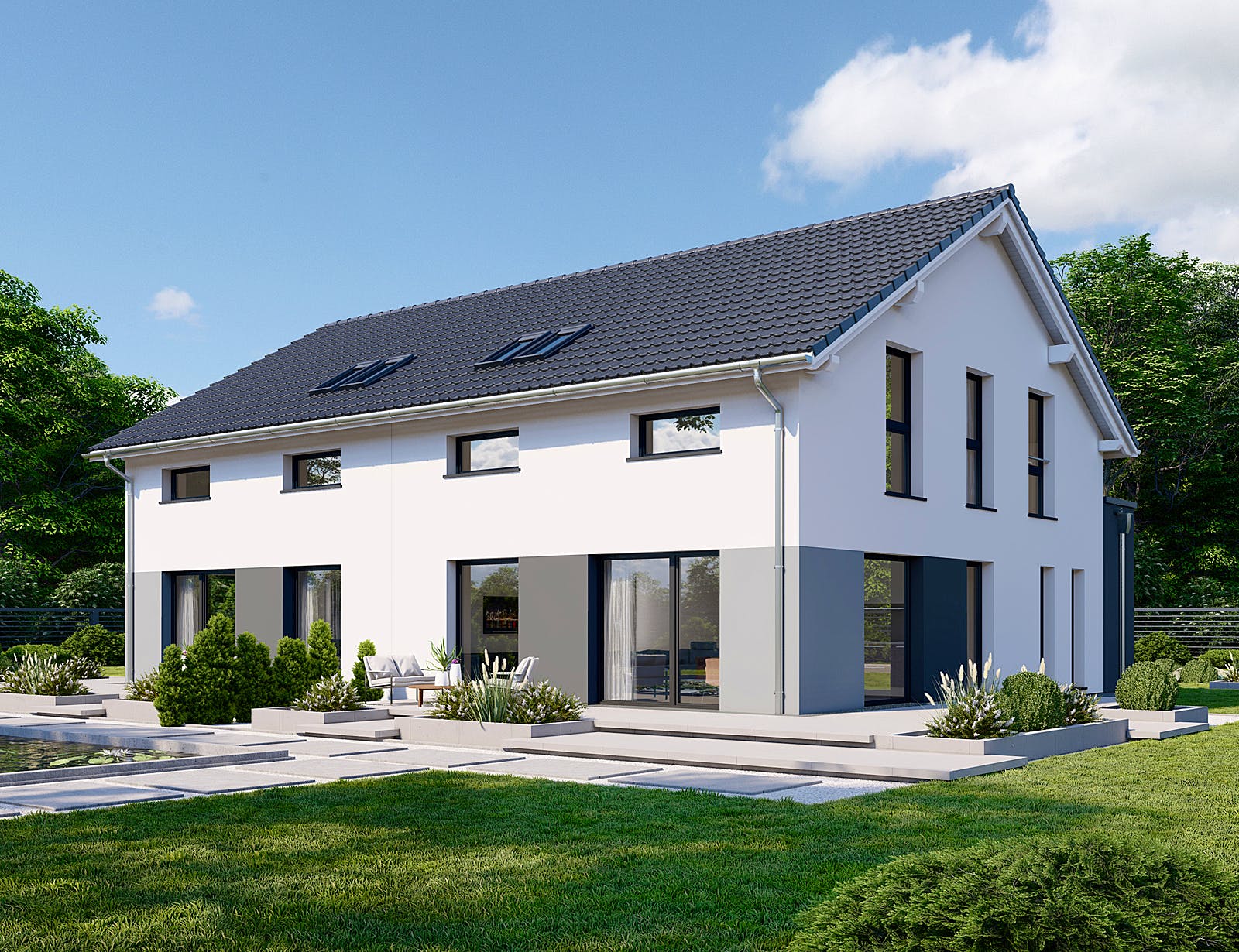 Fertighaus Partner 136 von Danwood Schlüsselfertig ab 250200€, Satteldach-Klassiker Außenansicht 2