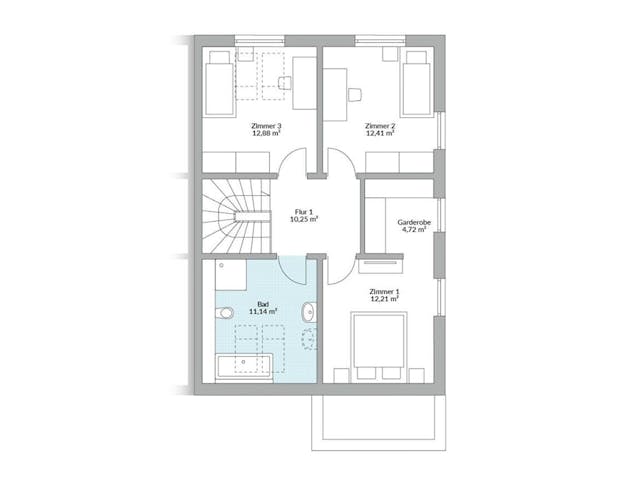 Fertighaus Partner 136 von Danwood Schlüsselfertig ab 294100€, Satteldach-Klassiker Grundriss 2