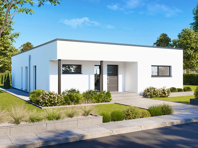 Fertighaus Perfect 120 Cube von Danwood Schlüsselfertig ab 296700€, Bungalow Außenansicht 1 Fertighaus Perfect 120 Cube von Danwood Schlüsselfertig ab 296700€, Bungalow Außenansicht 1