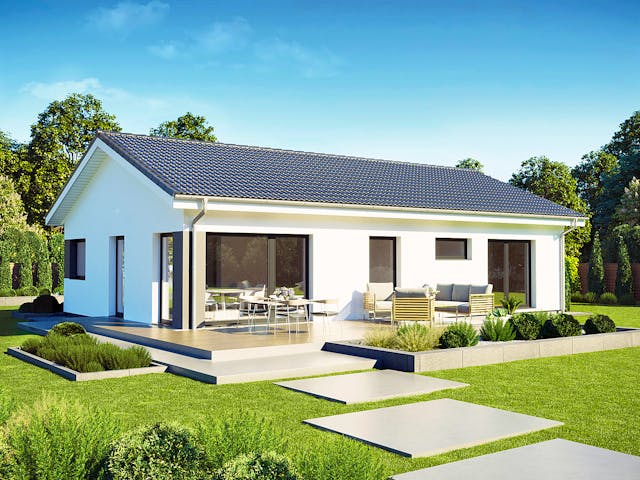 Fertighaus Perfect 95 von Danwood Schlüsselfertig ab 231500€, Bungalow Außenansicht 1 Fertighaus Perfect 95 von Danwood Schlüsselfertig ab 231500€, Bungalow Außenansicht 1