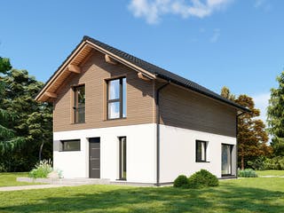 Fertighaus Point 116 von Danwood Schlüsselfertig ab 256900€, Satteldach-Klassiker Außenansicht 2