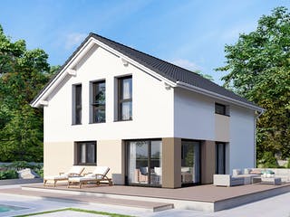 Fertighaus Point 121 von Danwood Schlüsselfertig ab 274300€, Satteldach-Klassiker Außenansicht 2