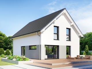 Fertighaus Point 138.1 von Danwood Schlüsselfertig ab 276600€, Satteldach-Klassiker Außenansicht 1
