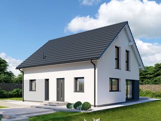 Fertighaus Point 141.1 von Danwood Schlüsselfertig ab 277500€, Satteldach-Klassiker Außenansicht 2
