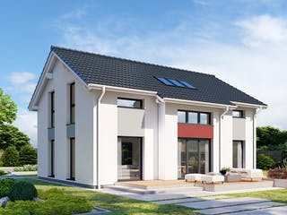 Fertighaus Point 145 von Danwood Schlüsselfertig ab 312900€, Satteldach-Klassiker Außenansicht 2
