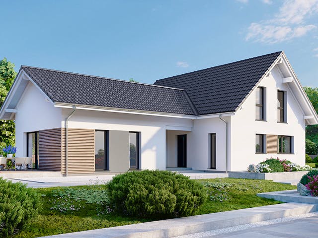 Fertighaus Privat 174 von Danwood Schlüsselfertig ab 420200€, Satteldach-Klassiker Außenansicht 2