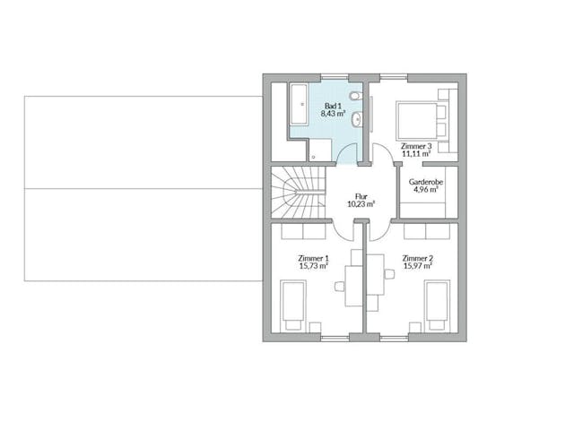 Fertighaus Privat 174 von Danwood Schlüsselfertig ab 432900€, Satteldach-Klassiker Grundriss 1