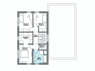 Fertighaus Privat 191 von Danwood Schlüsselfertig ab 433400€, Satteldach-Klassiker Grundriss 2