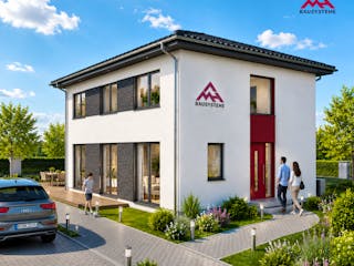 Massivhaus Stadtvilla 155 von Mein Haus Bausysteme, Stadtvilla Außenansicht 2