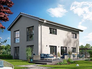 Massivhaus ICON 3.25 Aktionshaus von Dennert Massivhaus Schlüsselfertig ab 308800€, Satteldach-Klassiker Außenansicht 1