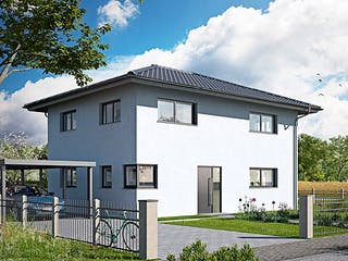 Massivhaus ICON 3.25 Aktionshaus von Dennert Massivhaus Schlüsselfertig ab 308800€, Satteldach-Klassiker Außenansicht 2