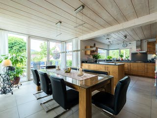 Blockhaus D176 Becker von Frammelsberger R. Ingenieur-Holzbau, Satteldach-Klassiker Innenansicht 1