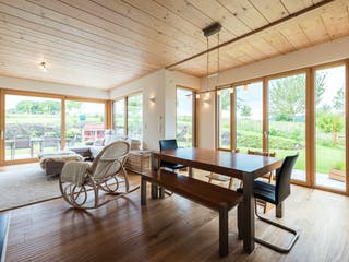 Blockhaus D193-Überlingen von Frammelsberger R. Ingenieur-Holzbau, Satteldach-Klassiker Innenansicht 2