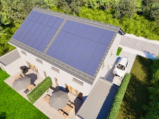 Massivhaus Entwurf FI110 von FAVORIT Massivhaus, Satteldach-Klassiker Außenansicht 5
