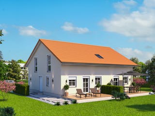Massivhaus Haus Lübeck (2 WE) von ROTH MASSIVHAUS Schlüsselfertig ab 521700€, Satteldach-Klassiker Außenansicht 1