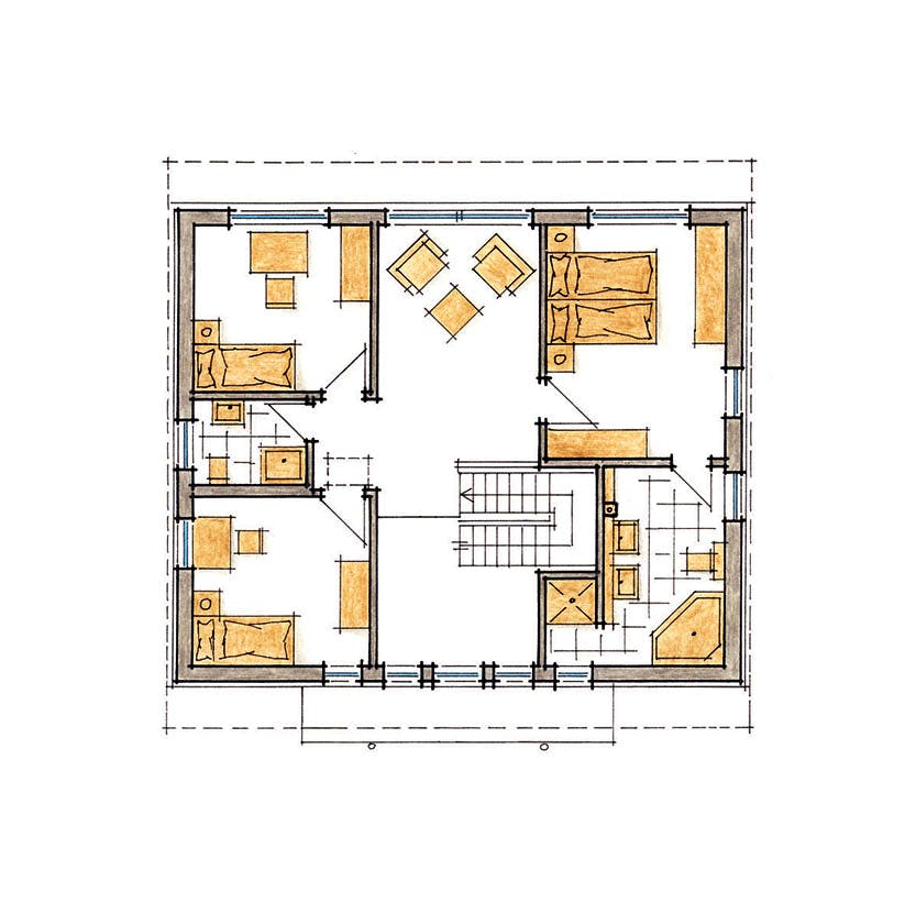 Fertighaus Diana - MH Köln-Frechen von GUSSEK HAUS Schlüsselfertig ab 548700€, Pultdachhaus Grundriss 1