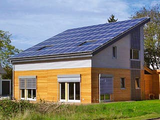 Fertighaus Haus 3 von Dörr Bio-Holzhaus, Pultdachhaus Außenansicht 1