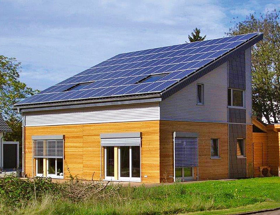 Fertighaus Haus 3 von Dörr Bio-Holzhaus, Pultdachhaus Außenansicht 1