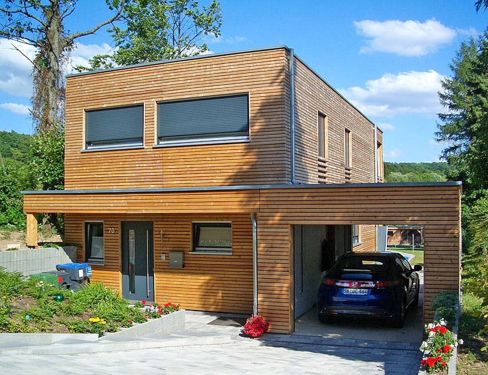 Fertighaus Haus 8 von Dörr Bio-Holzhaus, Cubushaus Außenansicht 1