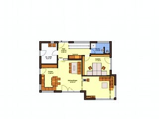 Fertighaus Domingo von Büdenbender Hausbau, Cubushaus Grundriss 1