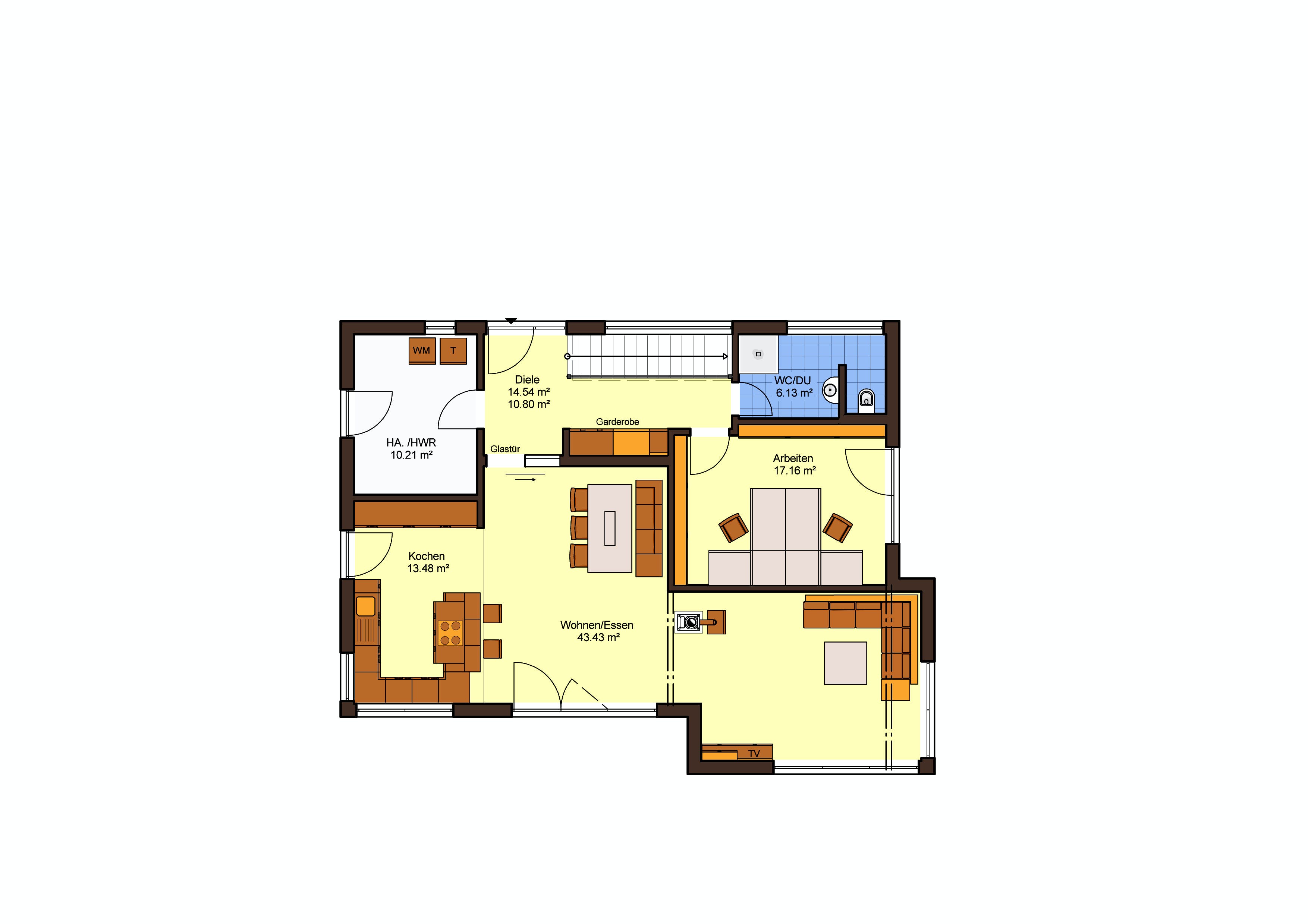 Fertighaus Domingo von Büdenbender Hausbau Schlüsselfertig ab 572379€, Cubushaus Grundriss 1